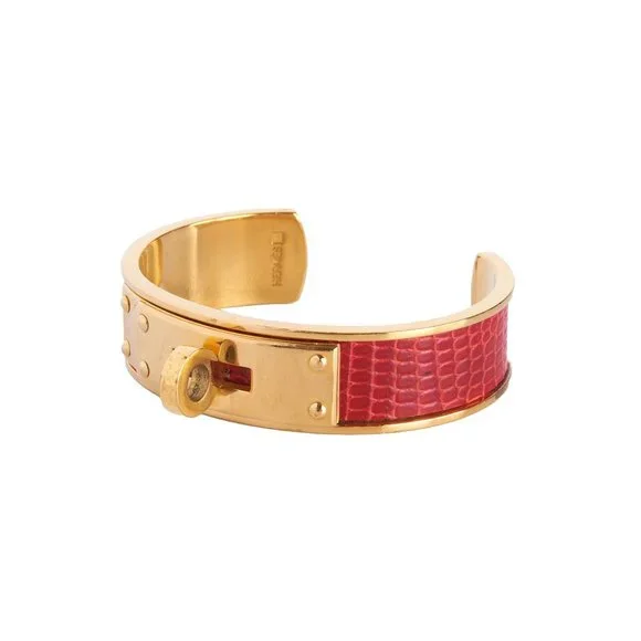 Authentic Hermès Vintage Kelly Lizard Cuff - Picture 6 of 10